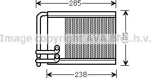 Prasco HYA6317 - Теплообменник, отопление салона avtokuzovplus.com.ua