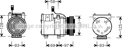 Prasco HYAK198 - Компресор, кондиціонер autocars.com.ua