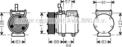 Prasco HYAK258 - Компресор, кондиціонер autocars.com.ua