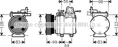 Prasco HYK221 - Компрессор кондиционера autodnr.net