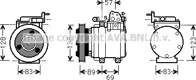 Prasco HYK260 - Компресор, кондиціонер autocars.com.ua