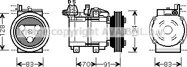 Prasco HYK263 - Компрессор кондиционера autodnr.net