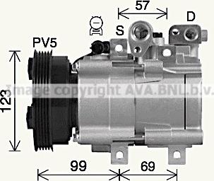 Prasco HYK576 - Компресор, кондиціонер autocars.com.ua