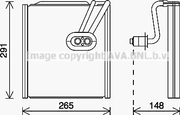 Prasco HYV444 - Испаритель, кондиционер autodnr.net