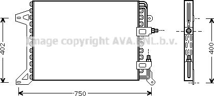 Prasco IV5034 - Конденсатор кондиционера avtokuzovplus.com.ua