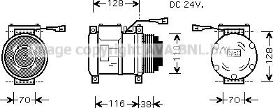 Prasco IVK072 - Компрессор кондиционера avtokuzovplus.com.ua