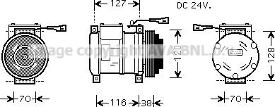 Prasco IVK073 - Компрессор кондиционера avtokuzovplus.com.ua