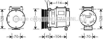 Prasco JDAK001 - Компрессор кондиционера avtokuzovplus.com.ua