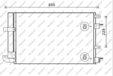 Prasco JG400C001 - Конденсатор, кондиціонер autocars.com.ua