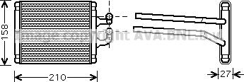 Prasco KA6067 - Теплообмінник, опалення салону autocars.com.ua