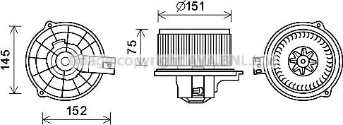 Prasco KA8235 - Електродвигун, вентиляція салону autocars.com.ua