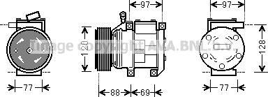 Prasco KAAK117 - Компрессор кондиционера avtokuzovplus.com.ua