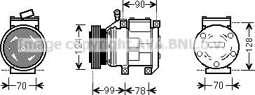 Prasco KAAK130 - Компрессор кондиционера avtokuzovplus.com.ua