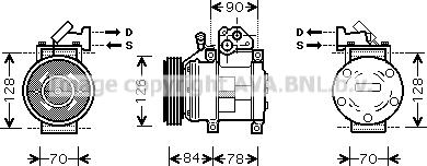 Prasco KAK052 - Компресор, кондиціонер autocars.com.ua