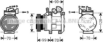 Prasco KAK130 - Компрессор кондиционера avtokuzovplus.com.ua