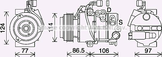 Prasco KAK285 - Компресор, кондиціонер autocars.com.ua