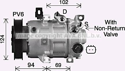 Prasco KAK326 - Компресор, кондиціонер autocars.com.ua