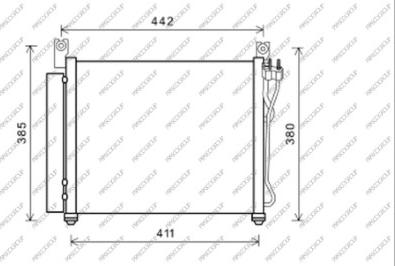 Prasco KI322C001 - Конденсатор, кондиціонер autocars.com.ua