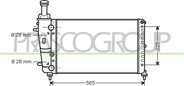 Prasco LA001R005 - Радіатор, охолодження двигуна autocars.com.ua