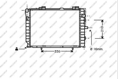 Prasco ME025R010 - Радиатор, охлаждение двигателя avtokuzovplus.com.ua