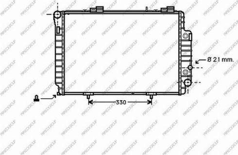 Prasco ME025R011 - Радиатор, охлаждение двигателя avtokuzovplus.com.ua