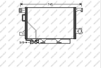 Prasco ME026C004 - Конденсатор, кондиціонер autocars.com.ua