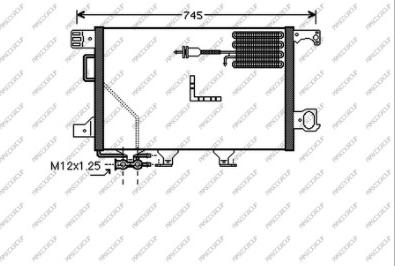 Prasco ME028C002 - Конденсатор, кондиціонер autocars.com.ua