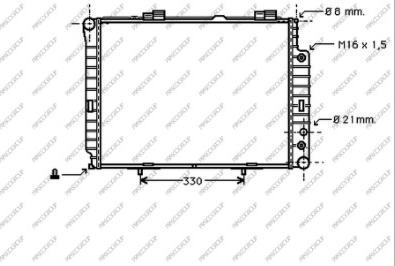 Prasco ME035R011 - Радиатор, охлаждение двигателя autodnr.net