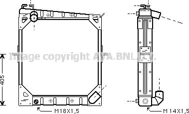 Prasco ME2101 - Радіатор, охолодження двигуна autocars.com.ua