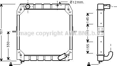 Prasco ME2137 - Радиатор, охлаждение двигателя avtokuzovplus.com.ua