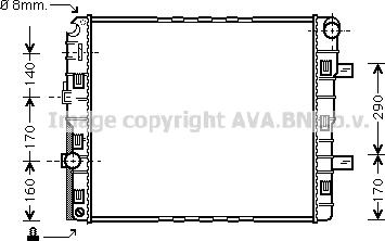 Prasco ME2188 - Радиатор, охлаждение двигателя avtokuzovplus.com.ua