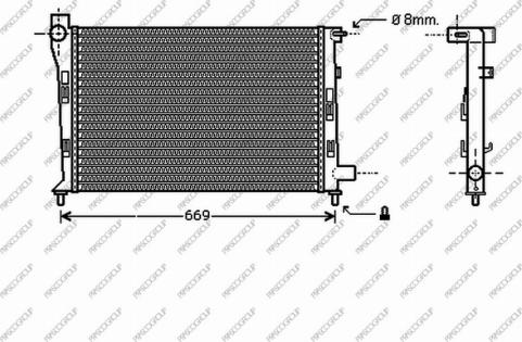 Prasco ME320R006 - Радиатор, охлаждение двигателя avtokuzovplus.com.ua