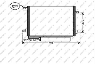 Prasco ME324C001 - Конденсатор кондиционера avtokuzovplus.com.ua