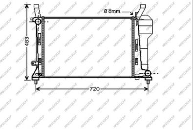 Prasco ME324R001 - Радиатор, охлаждение двигателя autodnr.net