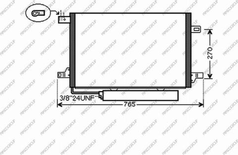 Prasco ME326C003 - Конденсатор кондиционера avtokuzovplus.com.ua