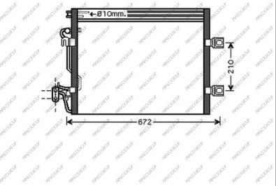 Prasco ME522C002 - Конденсатор кондиционера avtokuzovplus.com.ua