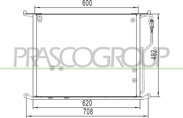 Prasco ME522C005 - Конденсатор кондиционера autodnr.net