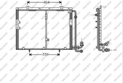 Prasco ME620C002 - Конденсатор кондиционера avtokuzovplus.com.ua