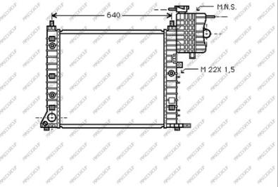 Prasco ME907R002 - Радиатор, охлаждение двигателя avtokuzovplus.com.ua