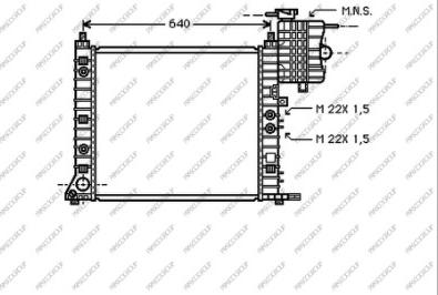 Prasco ME907R004 - Радиатор, охлаждение двигателя avtokuzovplus.com.ua