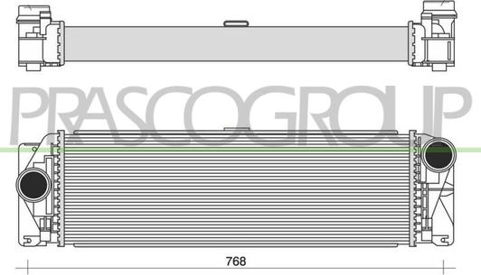 Prasco ME923N003 - Интеркулер, теплообменник турбины avtokuzovplus.com.ua