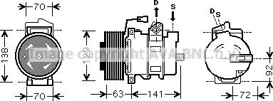 Prasco MEAK239 - Компрессор кондиционера avtokuzovplus.com.ua