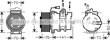 Prasco MEAK250 - Компресор, кондиціонер autocars.com.ua