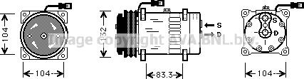 Prasco MFK003 - Компресор, кондиціонер autocars.com.ua