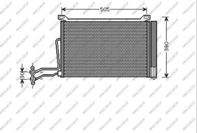 Prasco MN304C002 - Конденсатор, кондиціонер autocars.com.ua