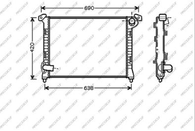 Prasco MN306R005 - Радіатор, охолодження двигуна autocars.com.ua