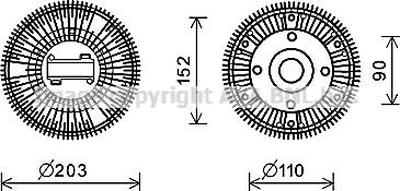 Prasco MNC081 - Зчеплення, вентилятор радіатора autocars.com.ua