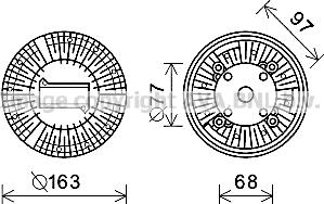 Prasco MNC089 - Зчеплення, вентилятор радіатора autocars.com.ua
