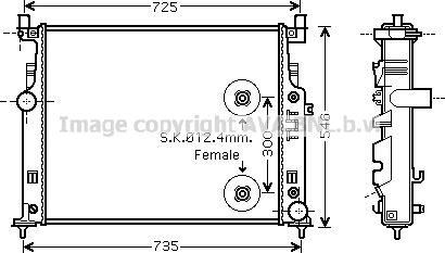 Prasco MS2458 - Радиатор, охлаждение двигателя avtokuzovplus.com.ua