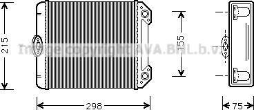 Prasco MS6171 - Теплообмінник, опалення салону autocars.com.ua